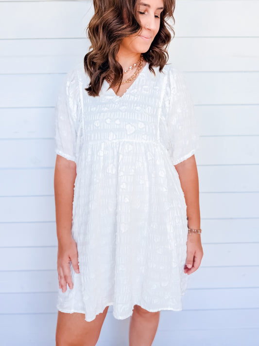 Pure Charm Puff Sleeve Dress