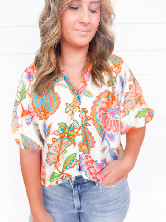 The Willow Button Top