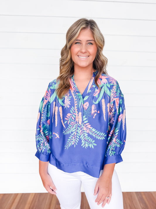 Sweet Magnolia Satin Top