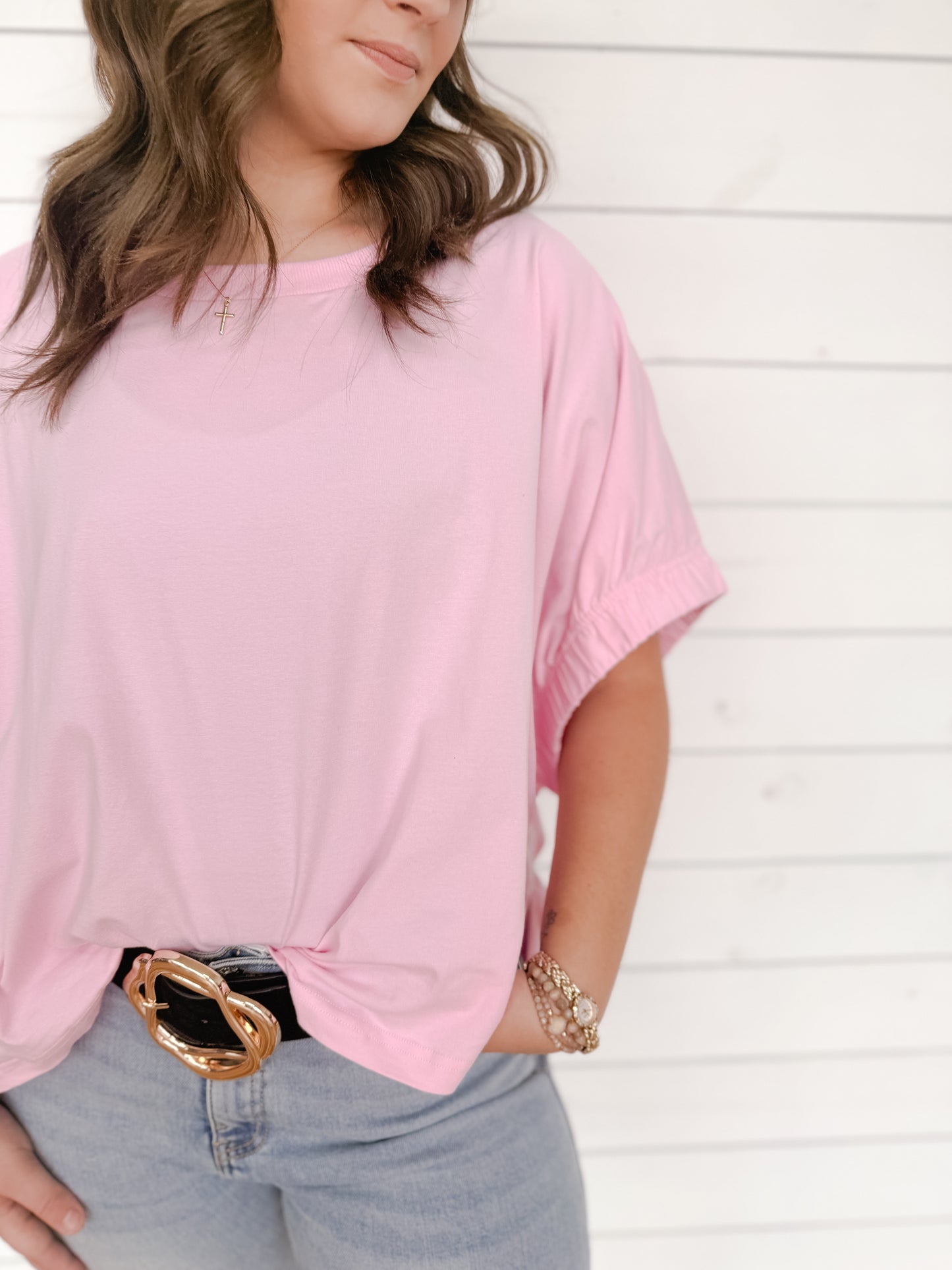 Pretty In Pink Oversized Top