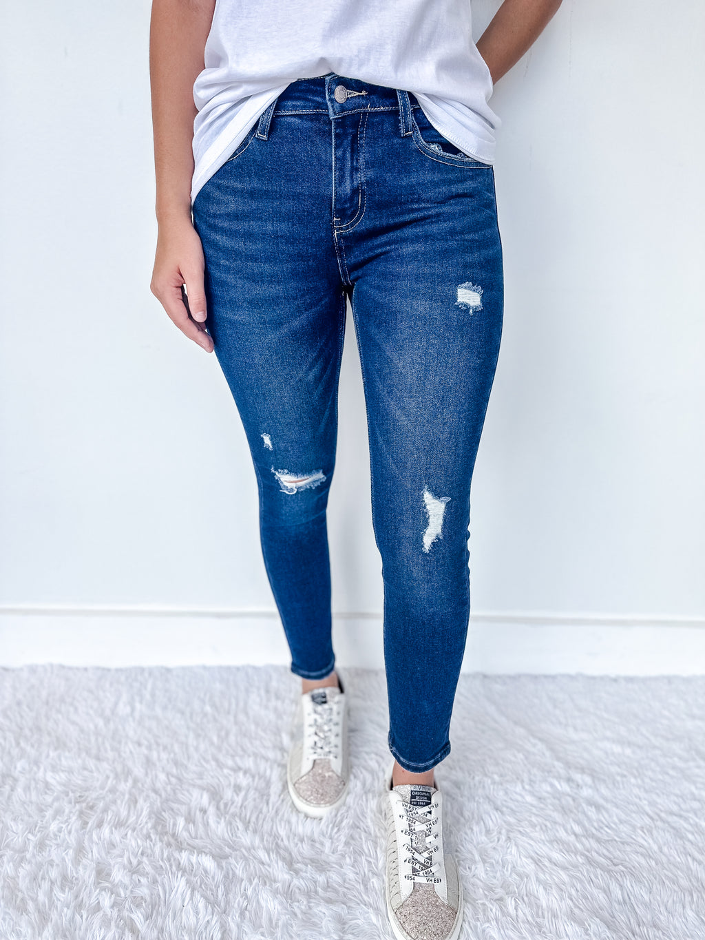 Lauren Mid Rise Crop Skinny