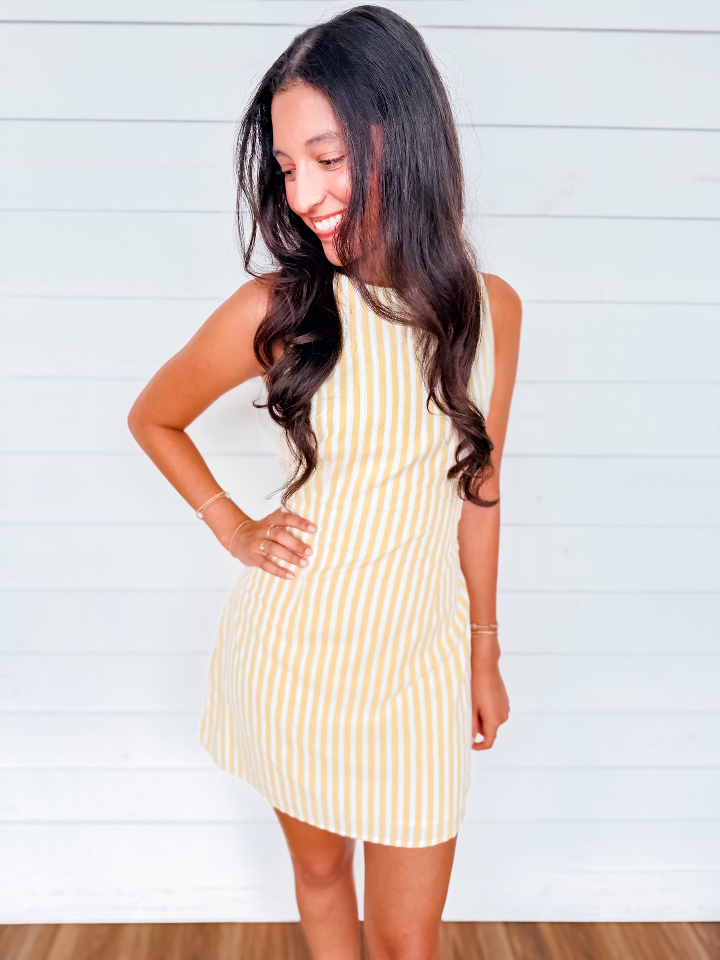 Lemon Drop Stripe Dress
