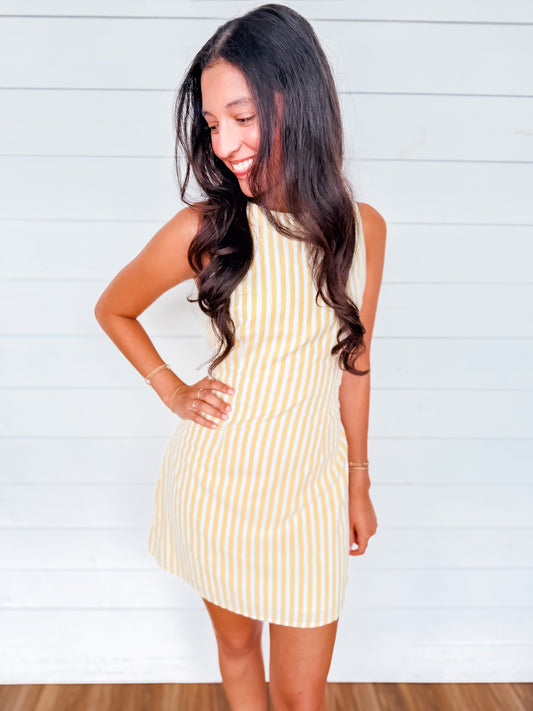 Lemon Drop Stripe Dress