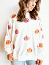 Pumpkin Sequin Sweatshirt