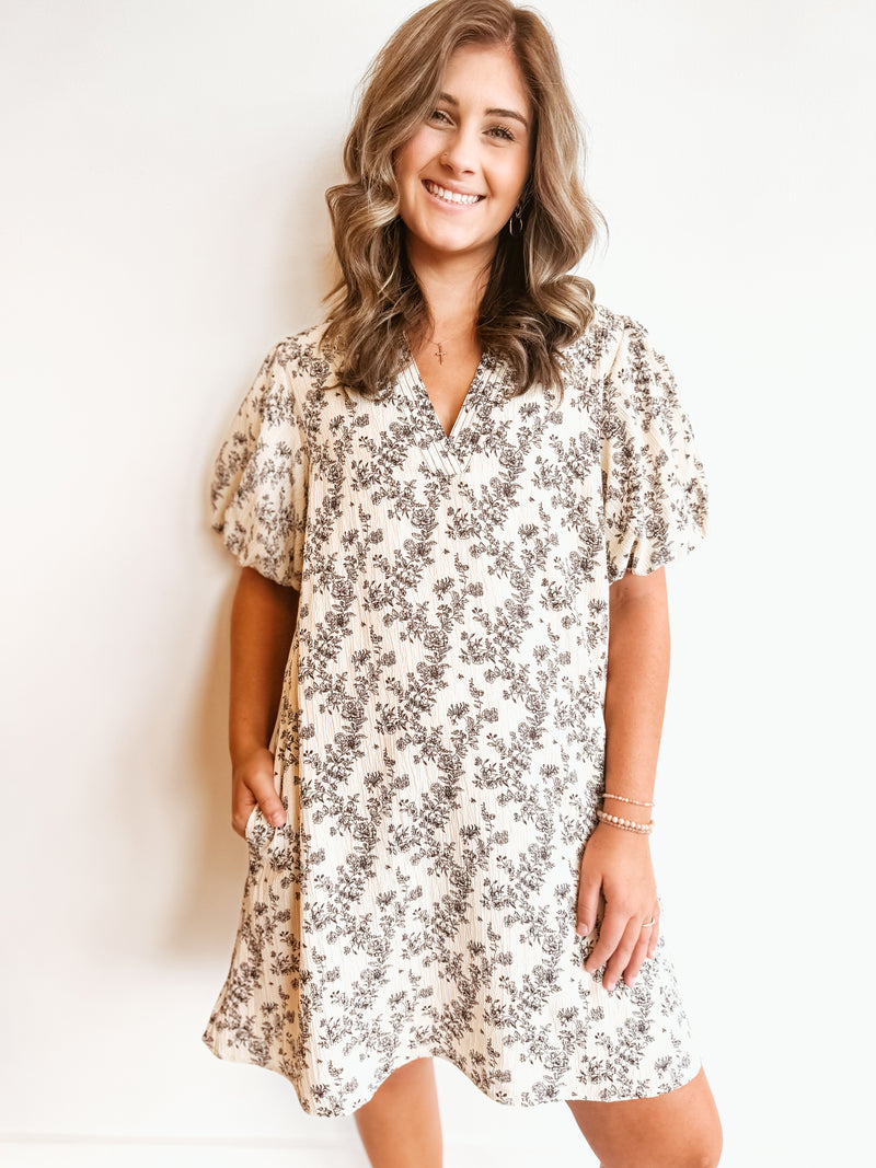 Molly Floral Textured Dress