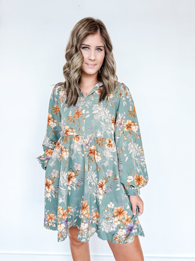 Sage Babydoll Dress