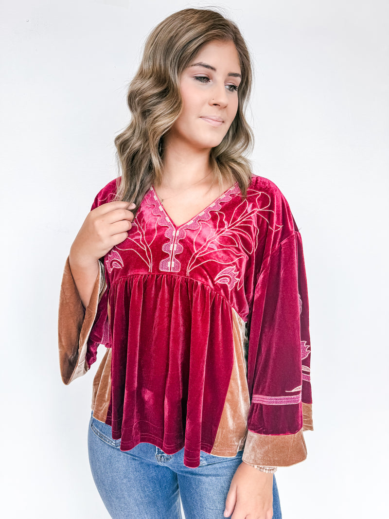 Kallie Velvet Top