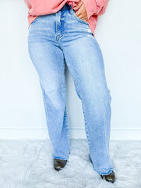 Risen Tummy Control Mid Rise Denim