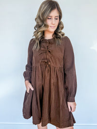 Bow Tie Mini Dress