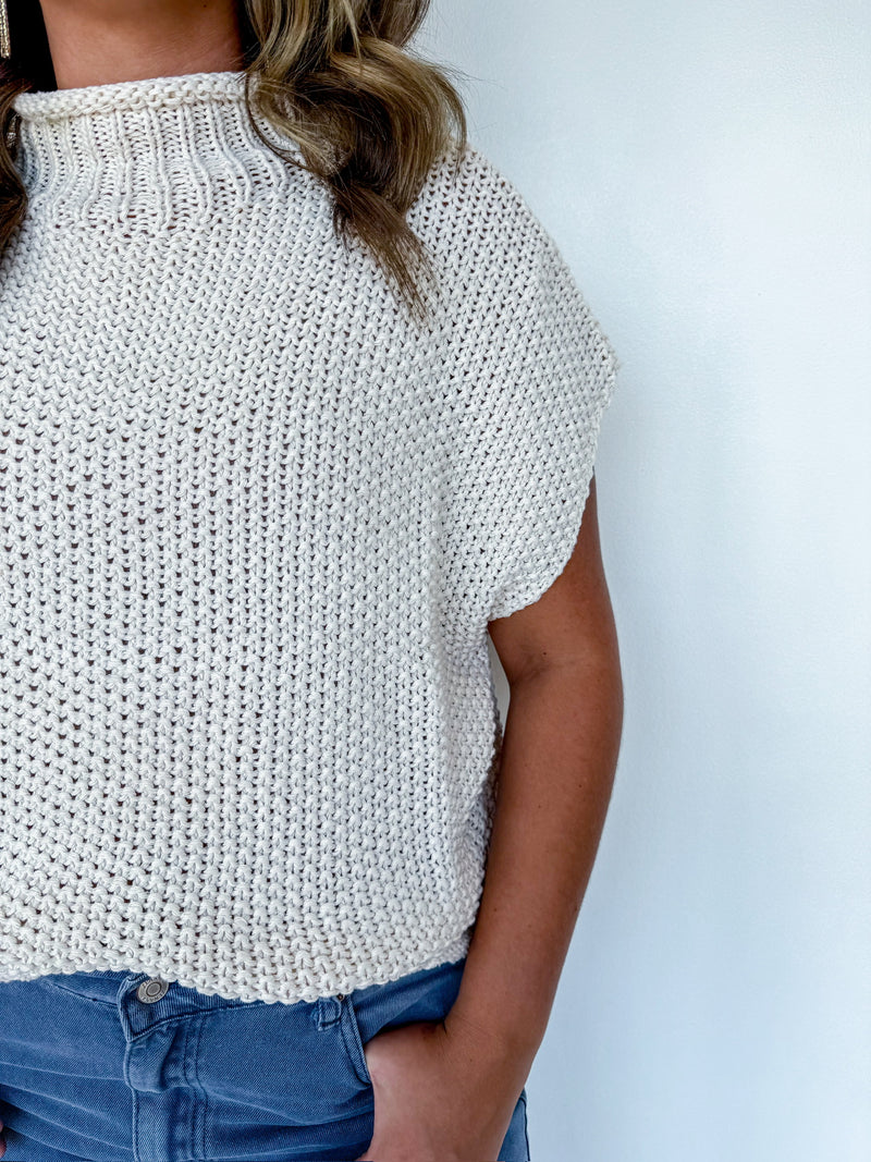 Cream Mock Sweater