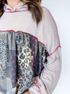 Cozy Patchwork Hoodie Top
