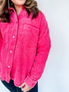Fuschia Corduroy Top