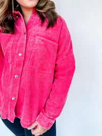 Fuschia Corduroy Top