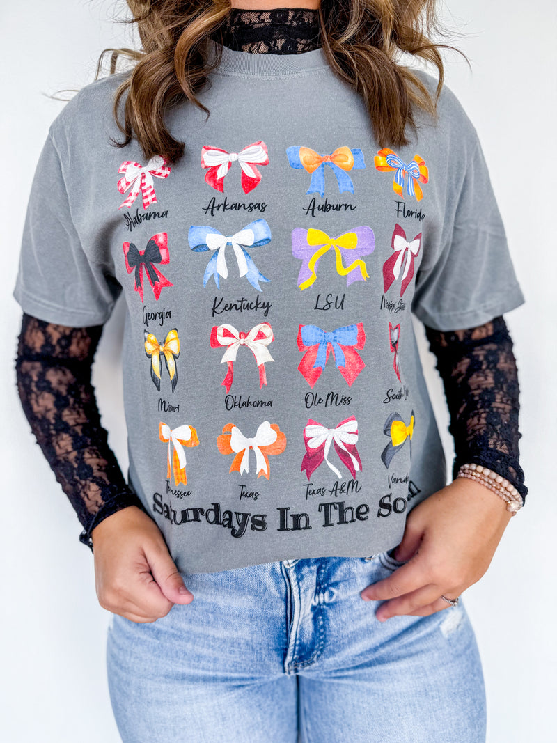 Saturday's In The South Gray Graphic Tee