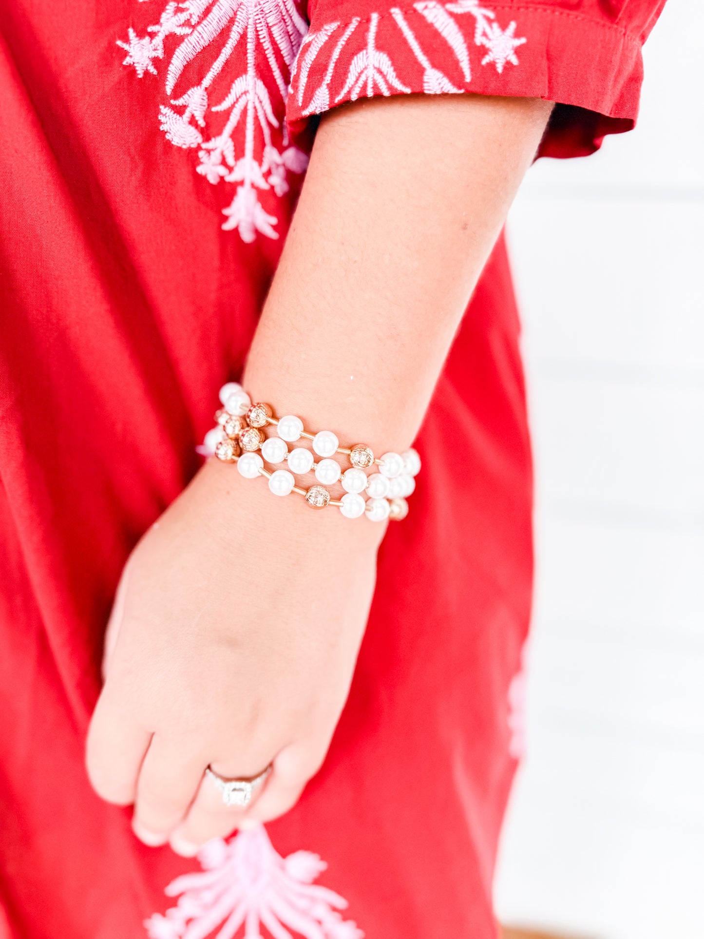 Multi Pearl Beaded Bracelet: GCR