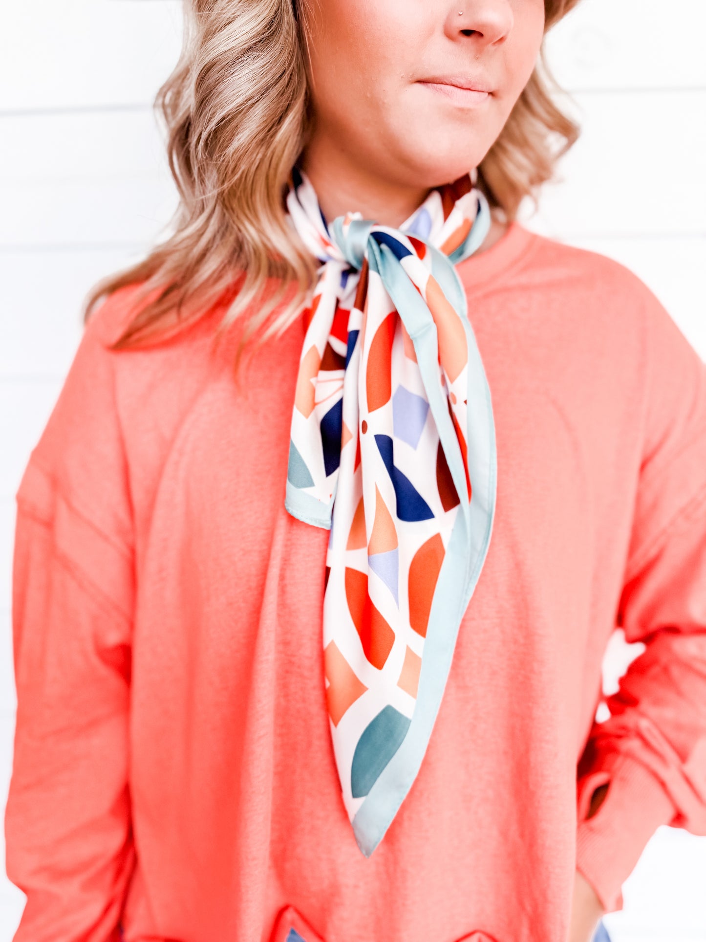 Print Bandana: Geo Turquoise