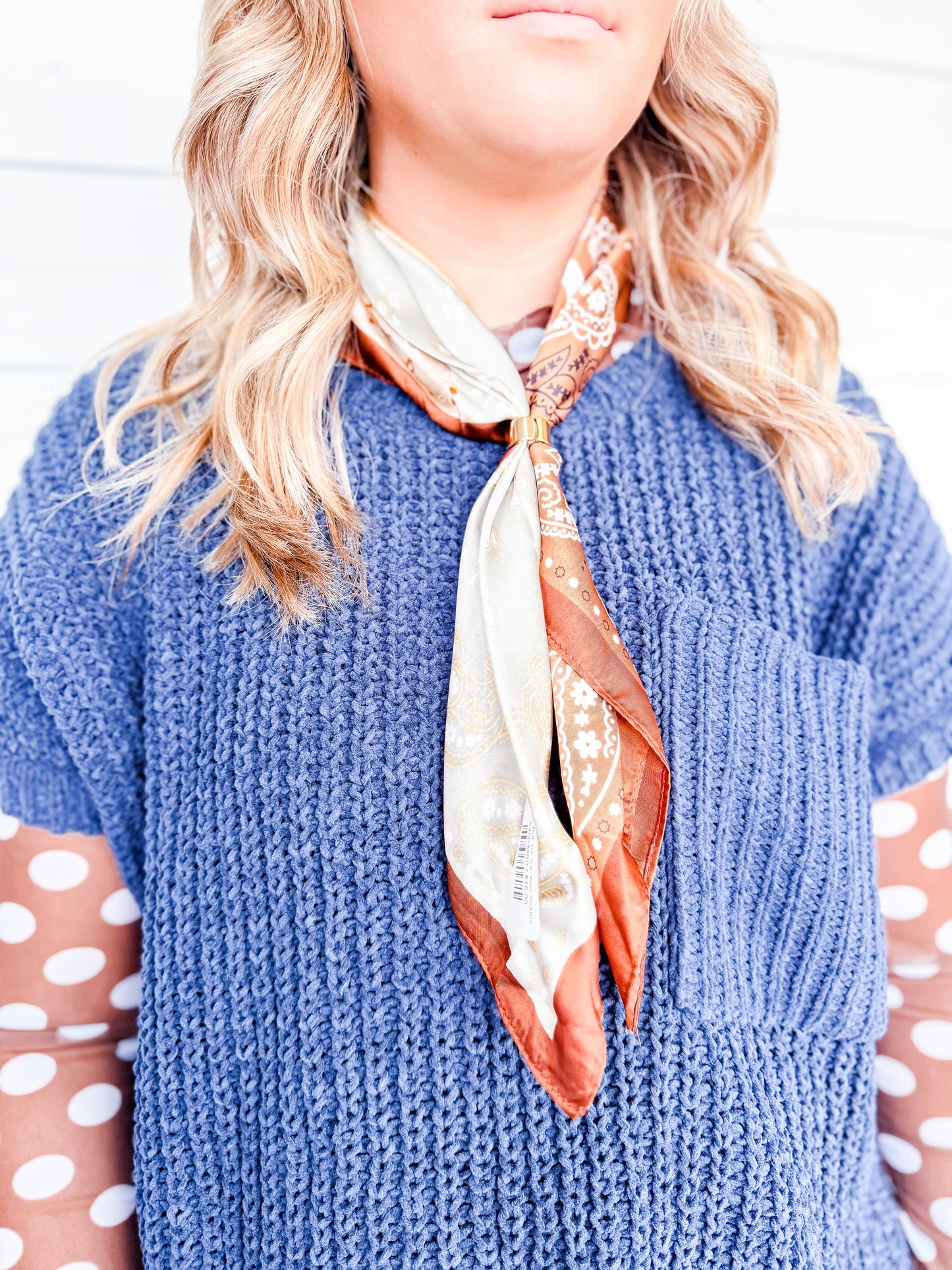 Brown Multi Star Scarf Wrap Necklace