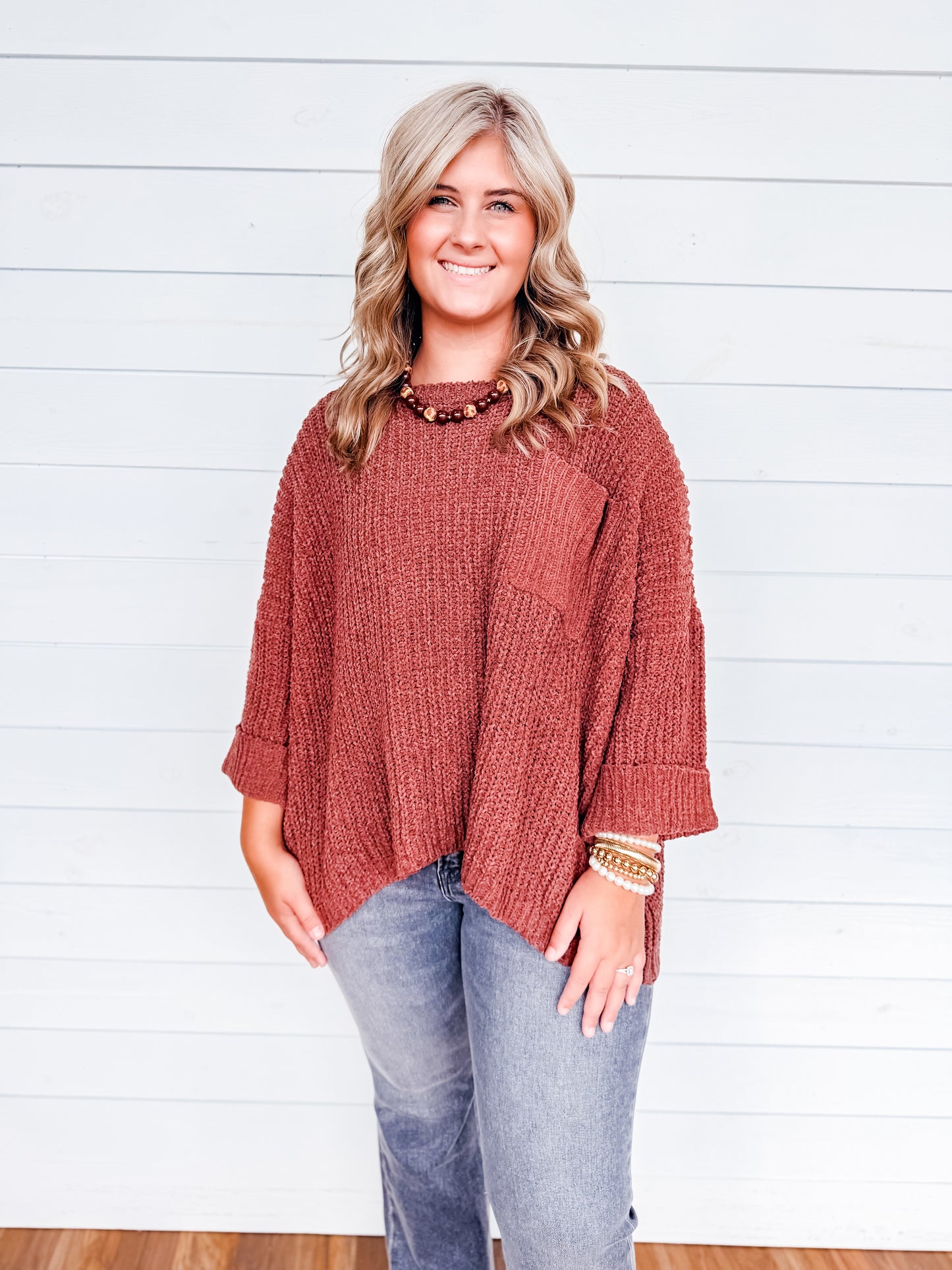 Cocoa Chenille Oversized Sweater