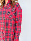Merry Check Plaid Shirt Dress