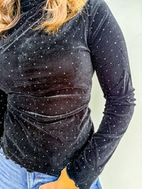 Black Stone Fitted Top