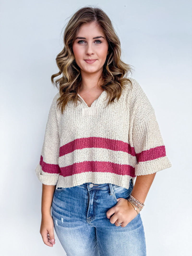Berry Slouch Sweater
