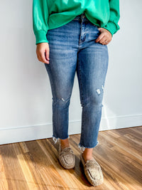 Lovervet Mid Rise Ankle Bootcut Jeans