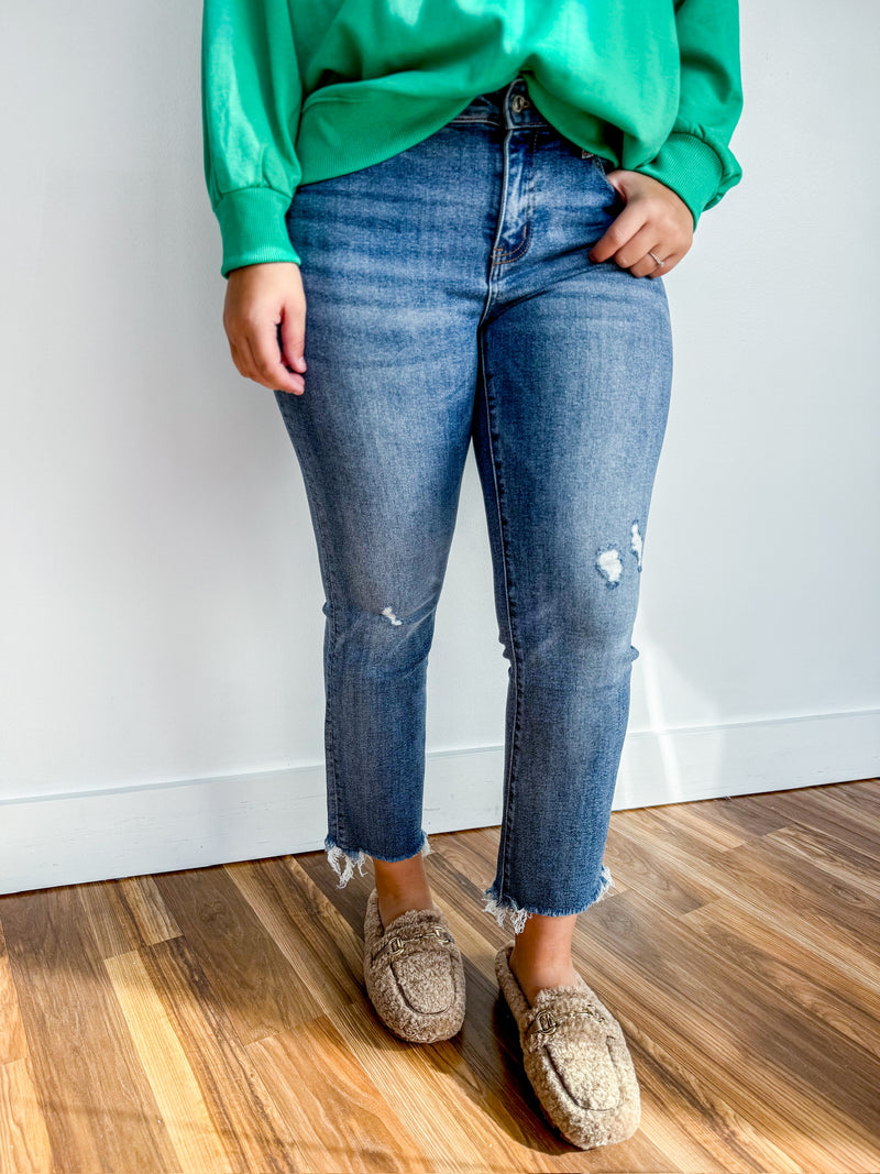 Lovervet Mid Rise Ankle Bootcut Jeans