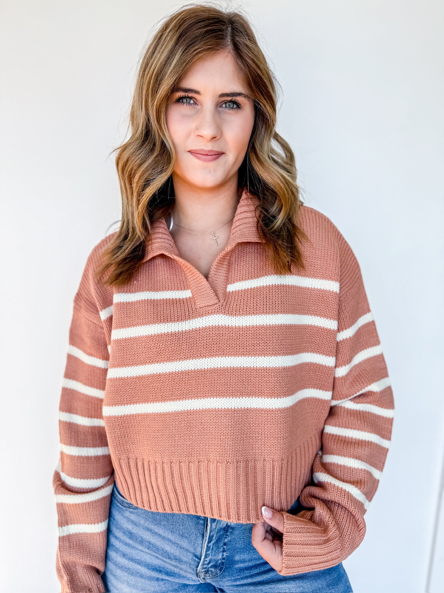 Clay & Cream Cozy Top