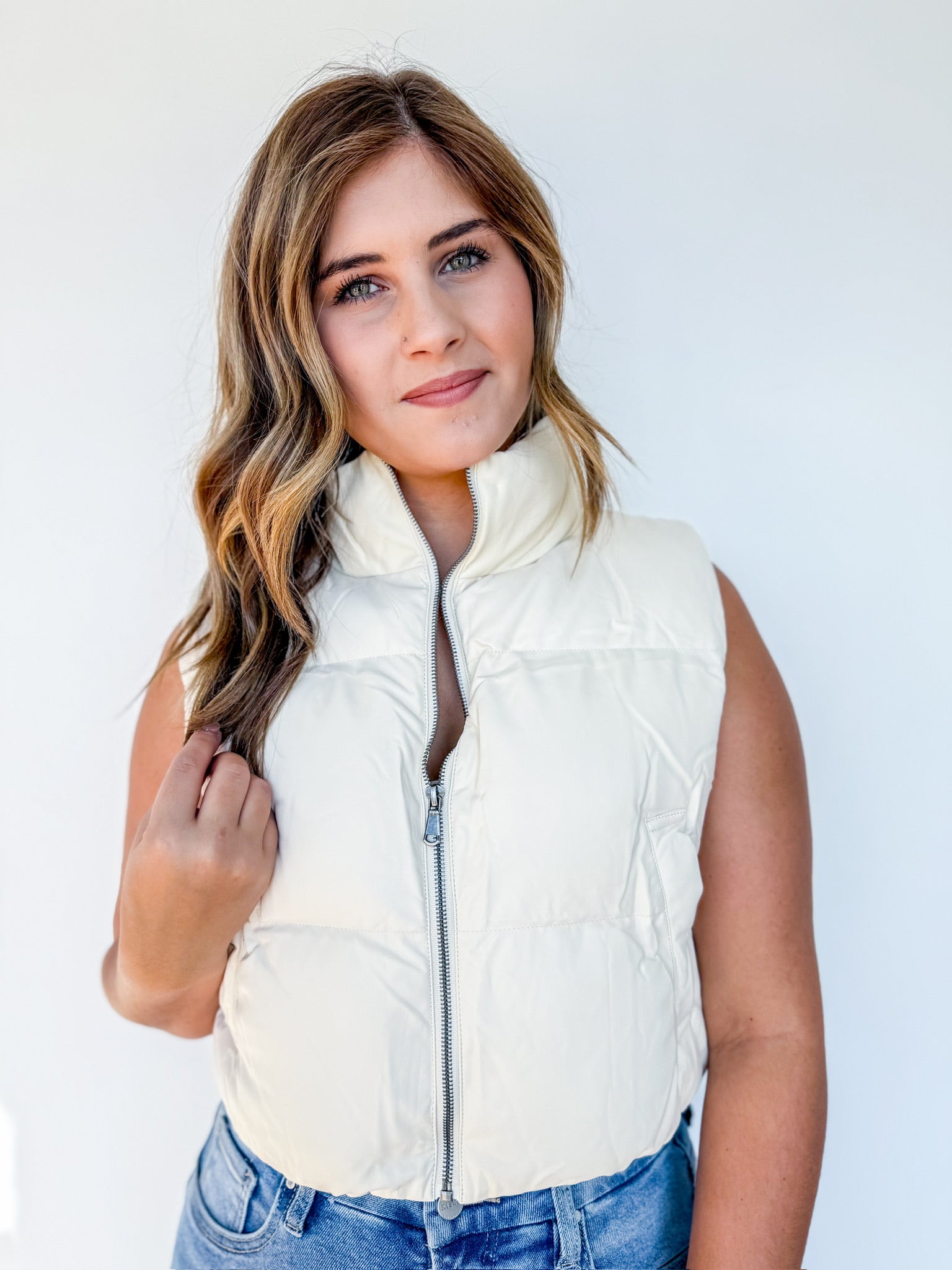 Frosted Cream Vest