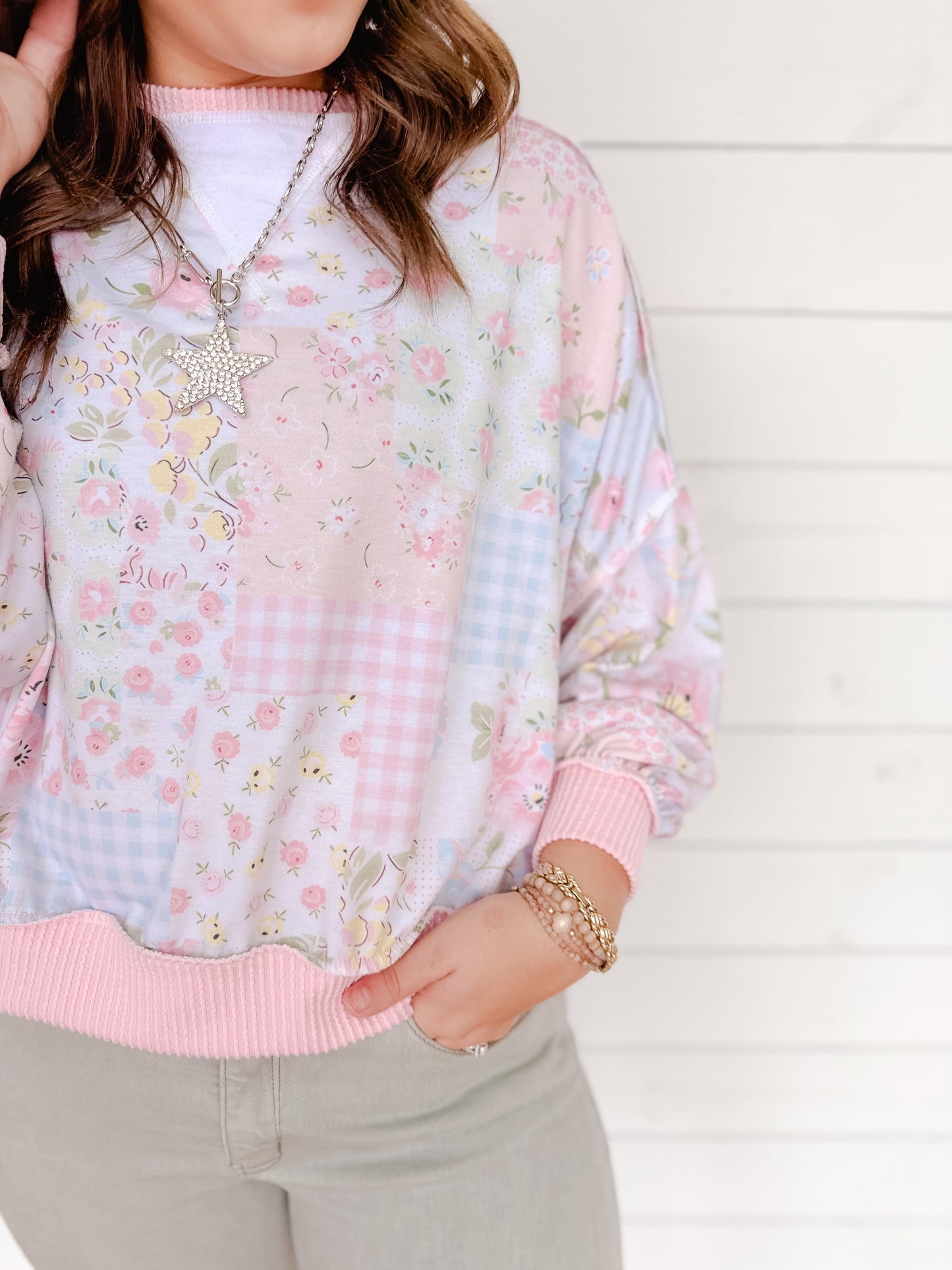 Cozy Patchwork Sweatshirt