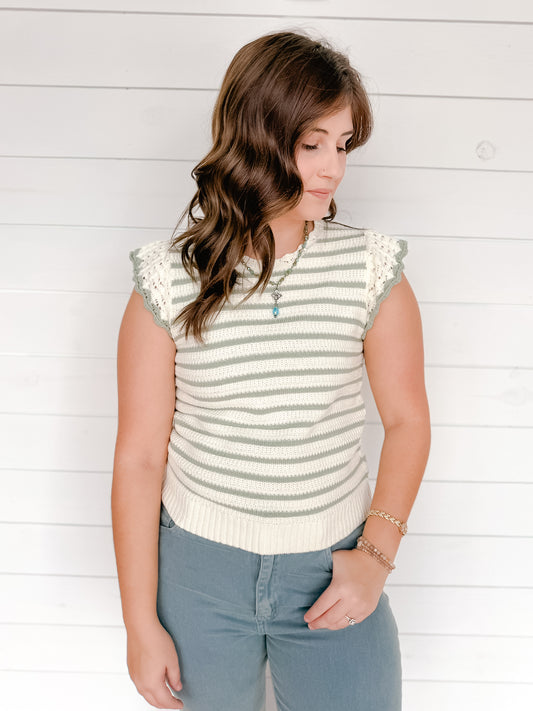 Daisy Striped Sweater