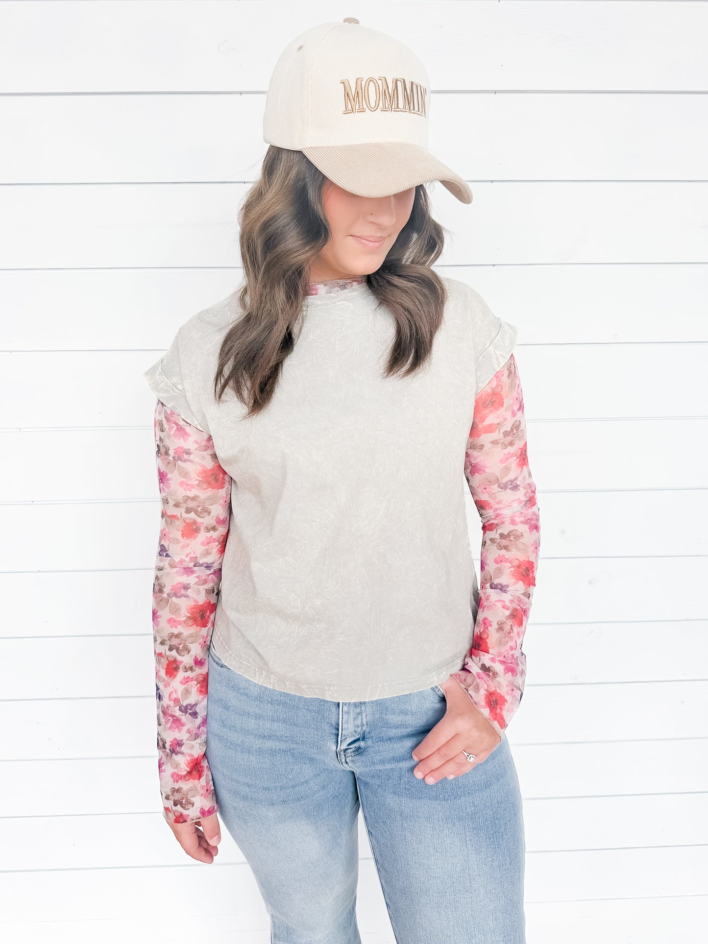 Slate Easy Crinkle Tee