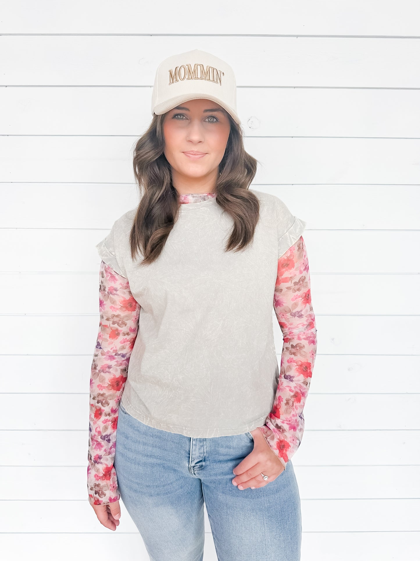 Slate Easy Crinkle Tee