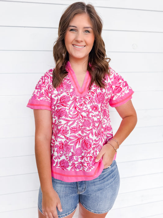 Pink Petal Pop Top