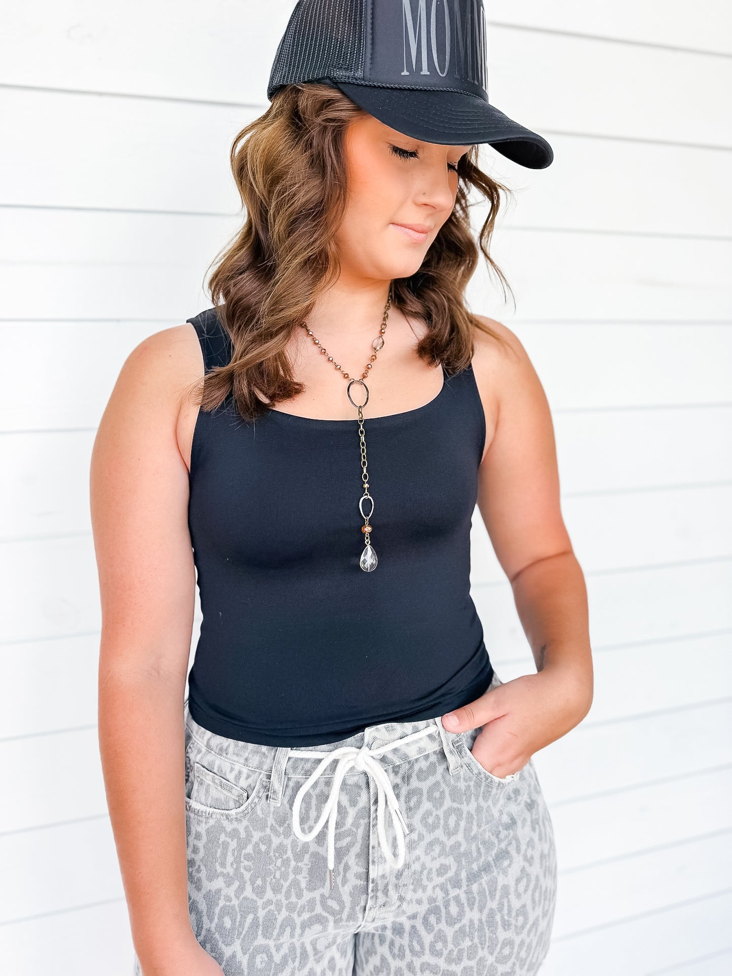 Black Seamless Square Neck Tank