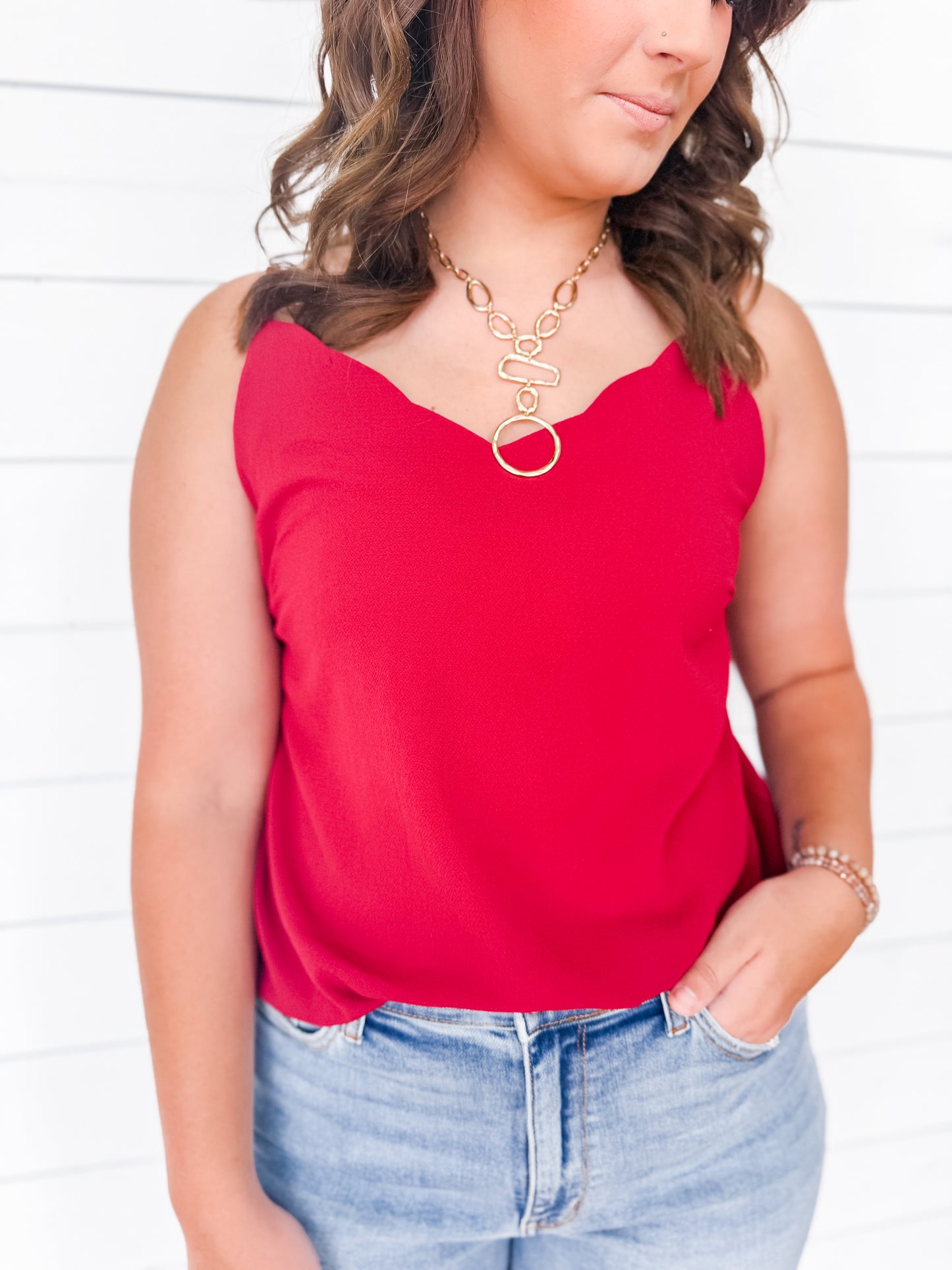 Scallop Sweetheart Cami Two Colors!