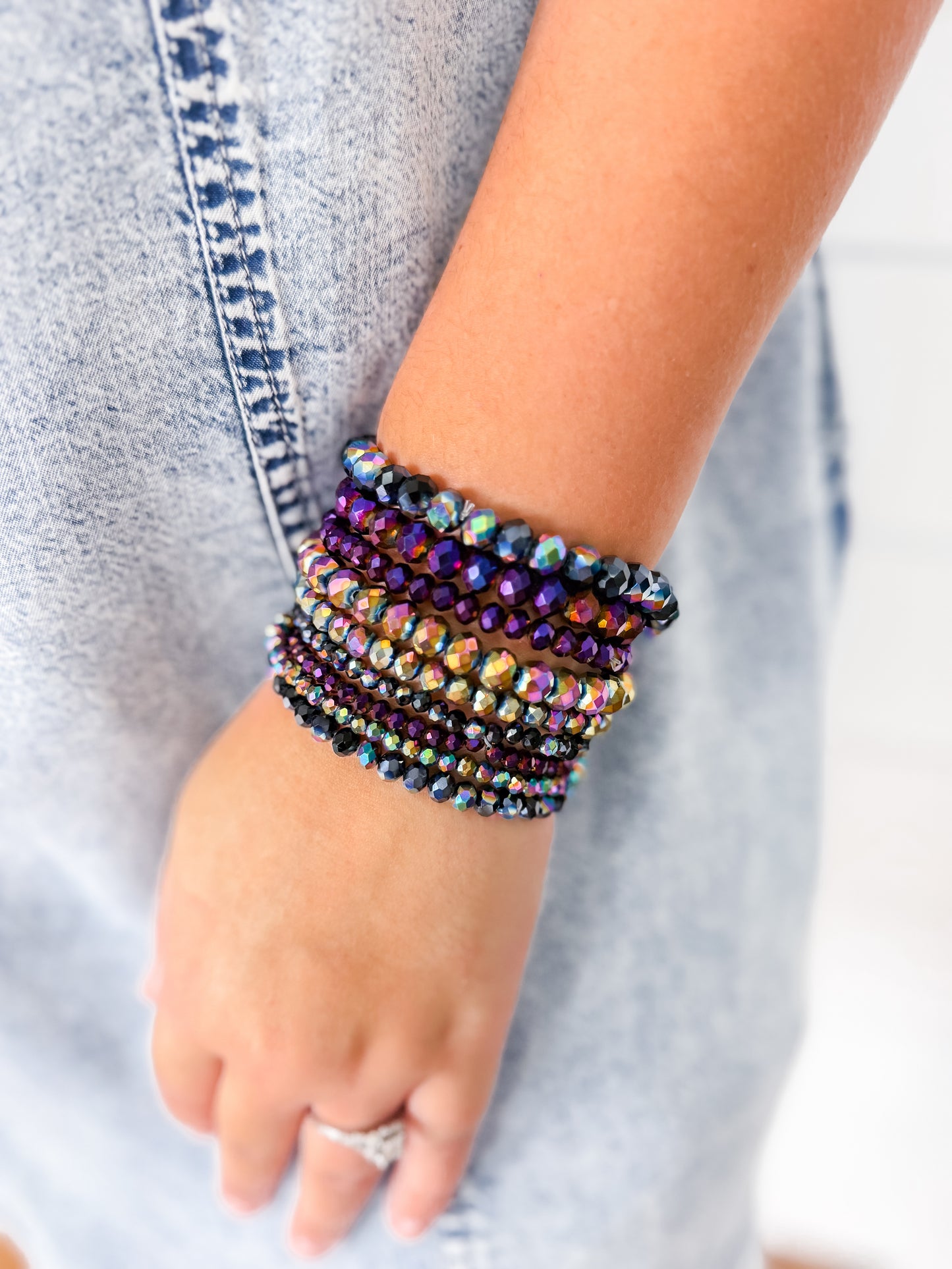 Bead Stretch Bracelets Three Colors