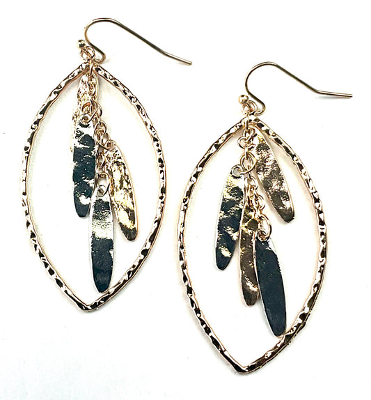 Two Tone Dangle Earrings