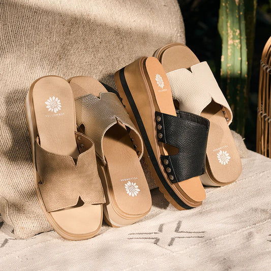 Alameda Wedge Sandal Black or Tan