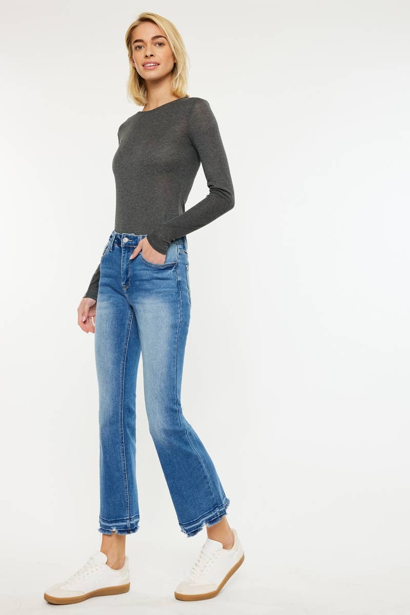 KanCan High Rise Crop Bootcut Denim