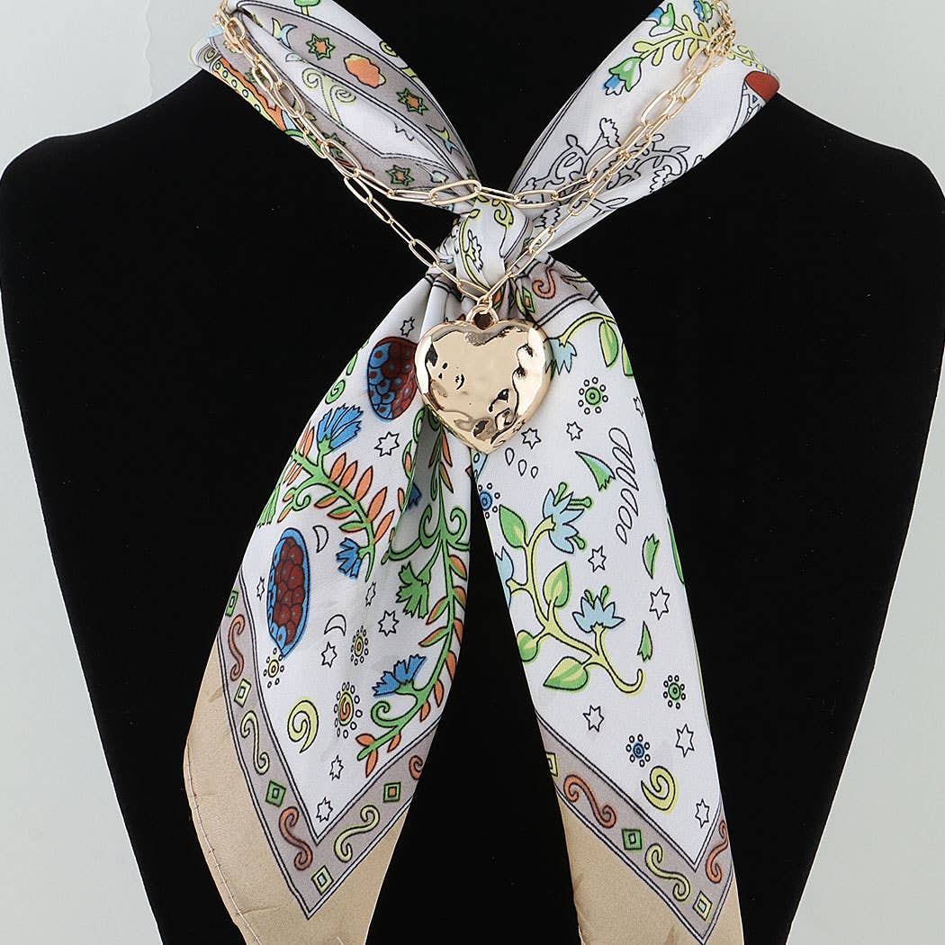 Double Wrap Heart Chain Necklace: GOL