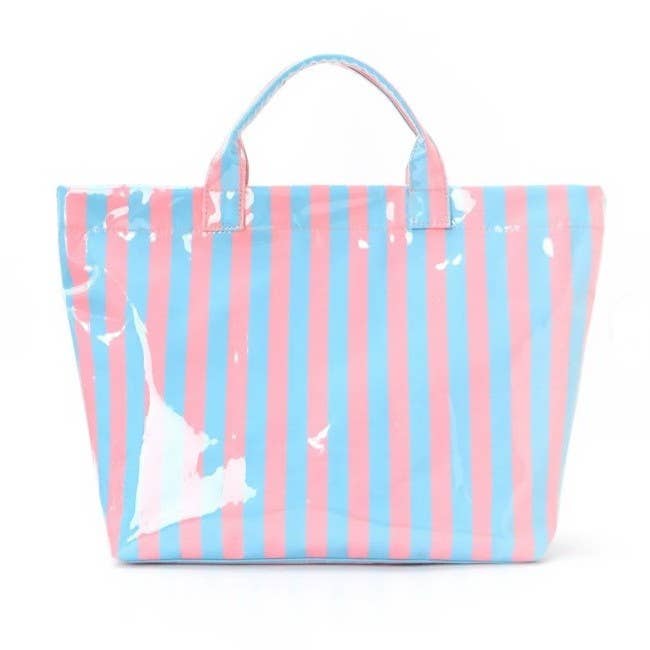 Summer Days Large Striped Tote Bag