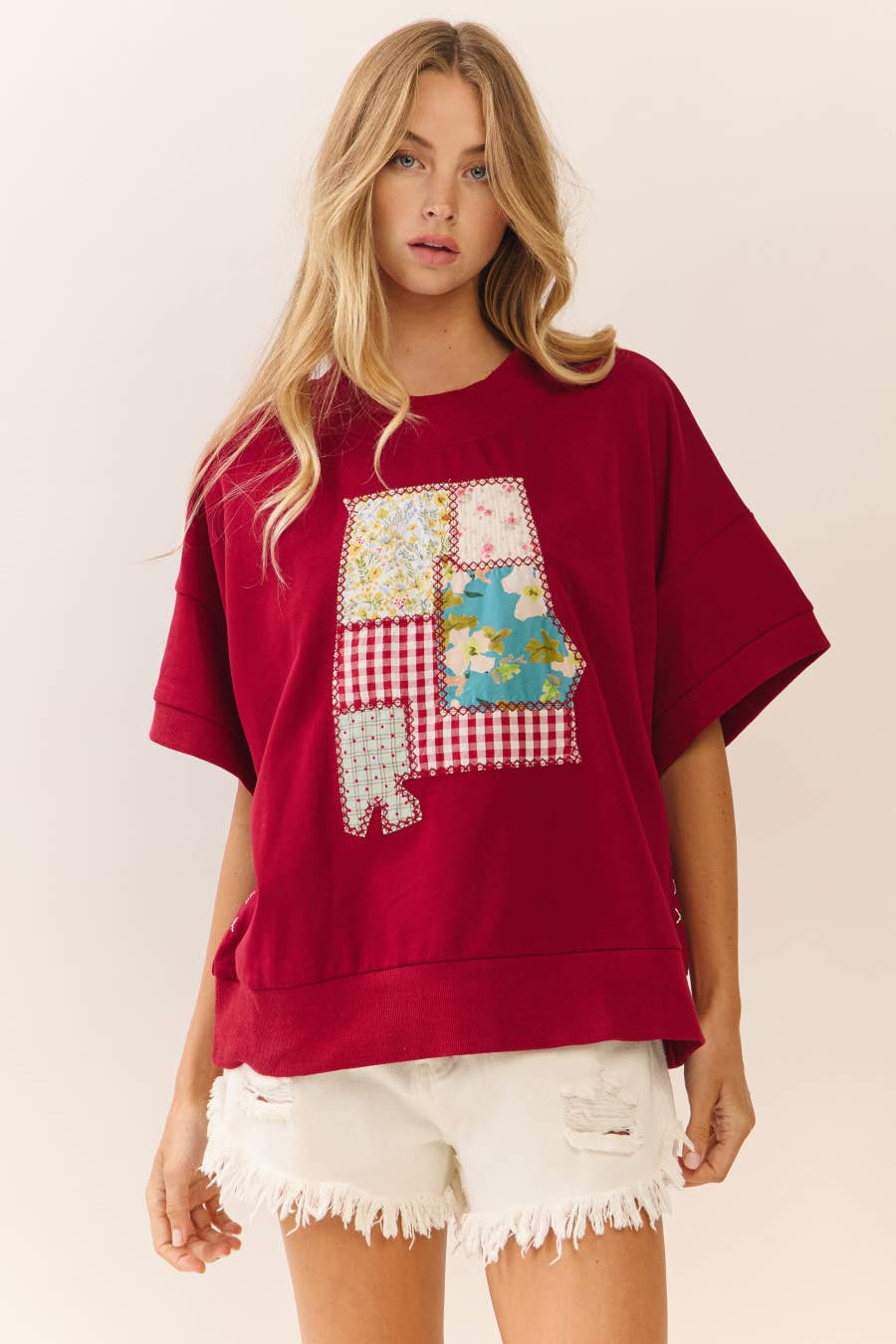 Alabama Patchwork Short Sweatshirt