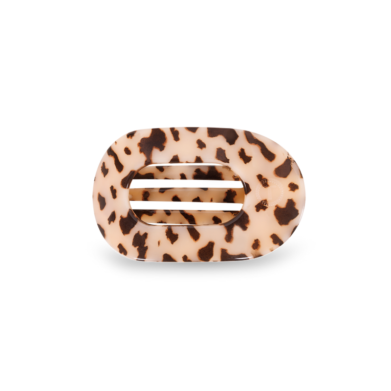 Round Flat Hair Clip | Small | Blonde Tortoise
