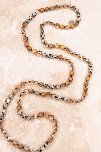 Debbie Necklace in Brown/Dalmation