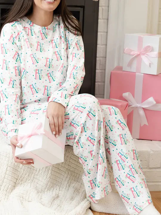 Mary Square Fa La La Pajama Set