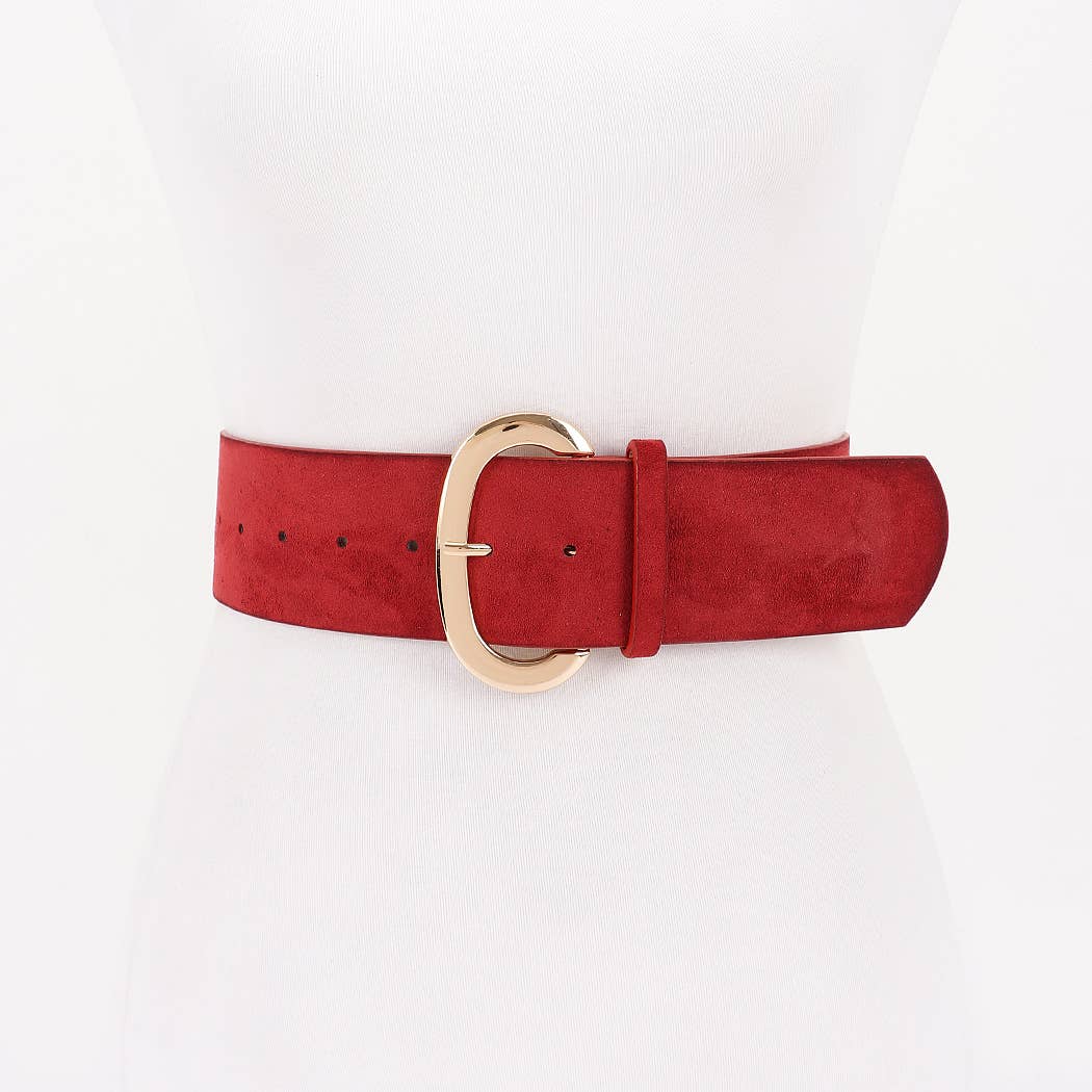 Oval Buckled Wide Belt: CM
