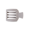 Square Flat Hair Clip | Med. | Silver Flames
