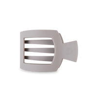 Square Flat Hair Clip | Med. | Silver Flames