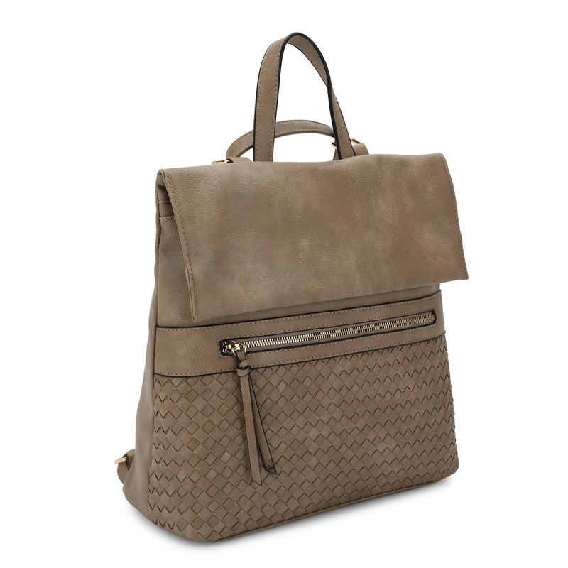 HELENA Woven Flap Backpack Two Colors!